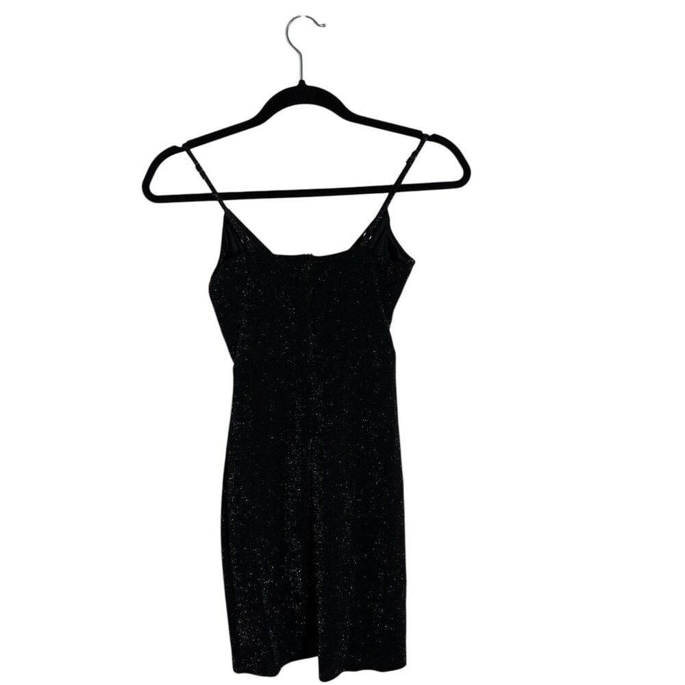 Altar’d State Black Metallic Sleeveless Mini Dress Size XXS Glam Sexy Holiday - Picture 2 of 10